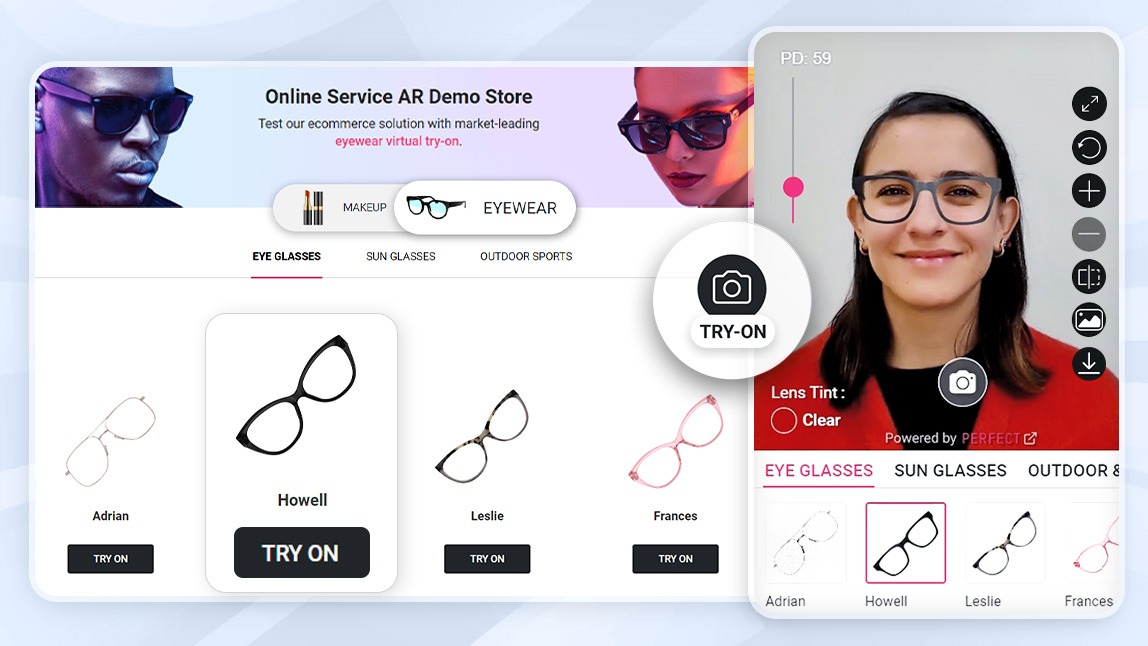 virtual try-on technology for glasses